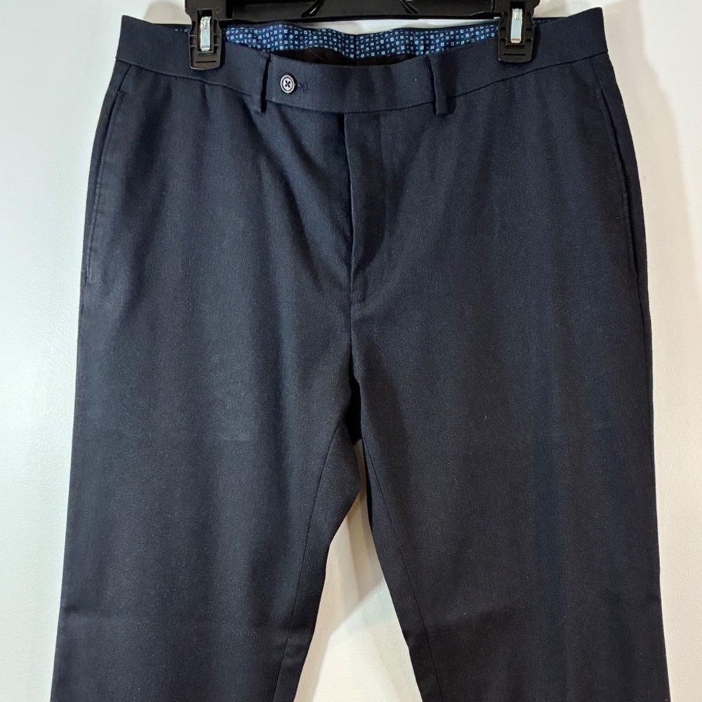 Lauren Ralph Lauren Flat Front Black Dress Pants Stretch Straight‎ Leg Men 34x30